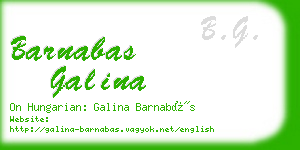 barnabas galina business card